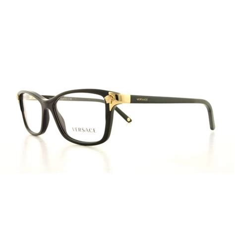 versace ve3156 eyeglasses gb1 black|VE3156 eyeglasses by Versace size 53, color BLACK (GB1).